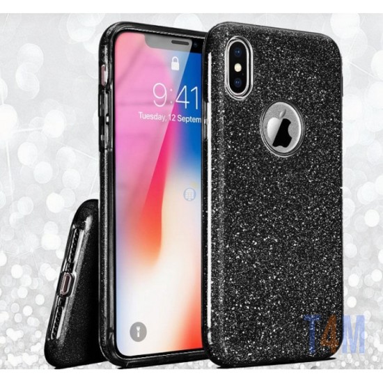 CAPA PREMIUM BLING SPARKLING PARA IPHONE XR PRETO